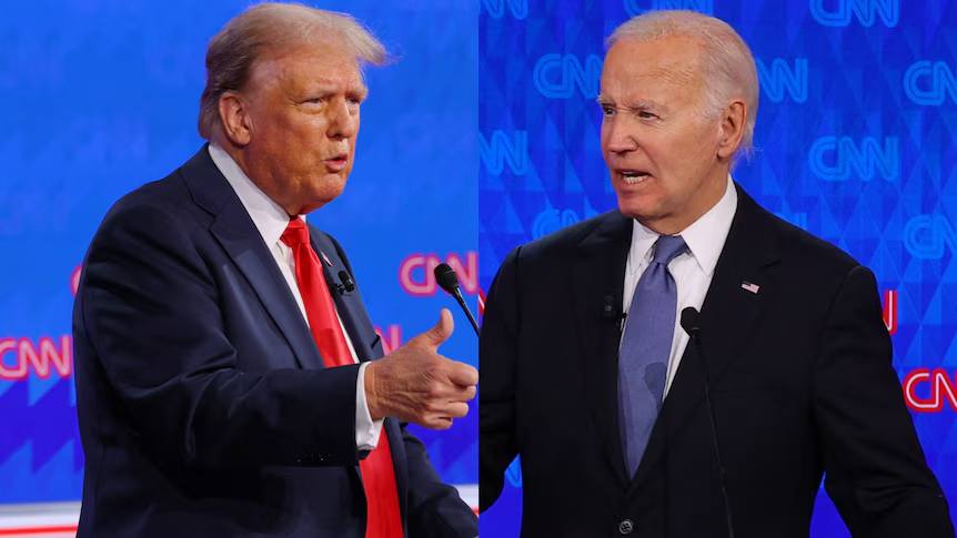 US presidential debate between Joe Biden and Donald Trump