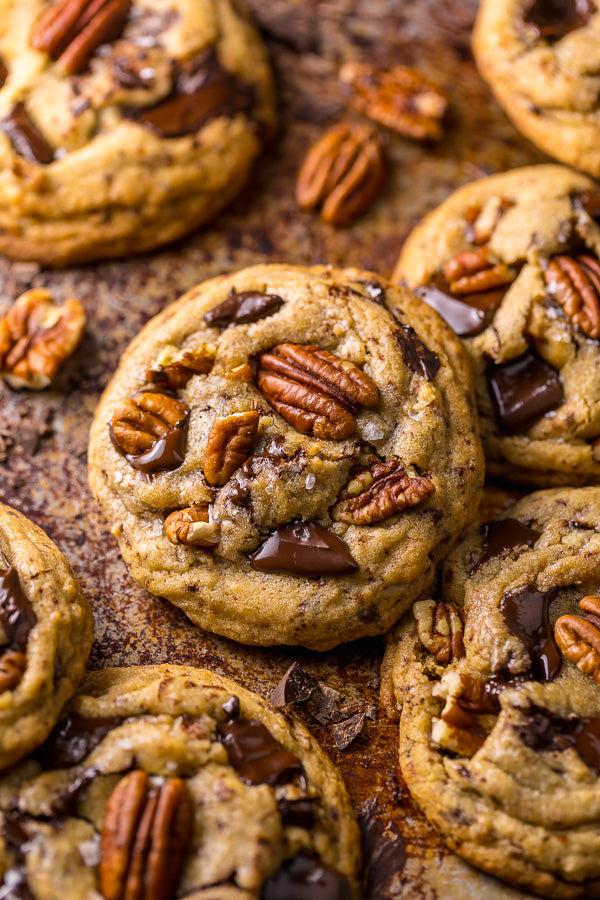 BROWNED BUTTER PECAN CHOCOLATE CHIP COOKIES