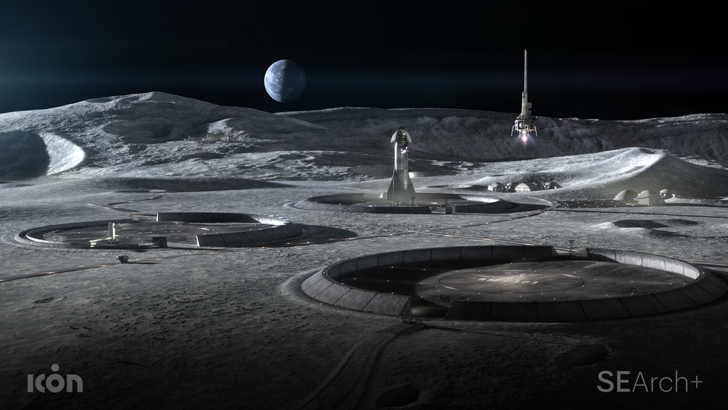 Moon is fully populated with Aliens and Humans with building structures