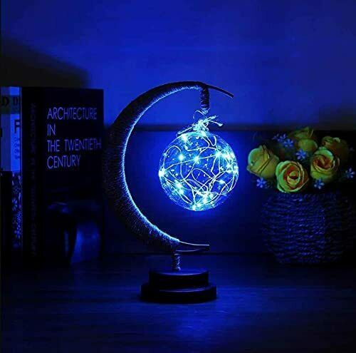 Enchanted Lunar Lamp Hanging  Moon LED  Ball Night Light - gocyberbiz.com